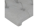 Bed - Gray Polyester Fabric, W 40.6 x D 9.1 x H 34.6 in