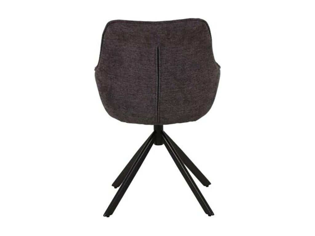 Chair - Gray Polyester Fabric, W 26.6 x D 22.4 x H 34.3 in