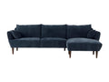 Sofa - Blue Velvet, W 114.2 x D 33.5 x H 33.1 in