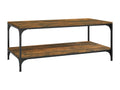 Coffee Table - Brown Wood, W 39.4 x D 19.7 x H 15.7 in