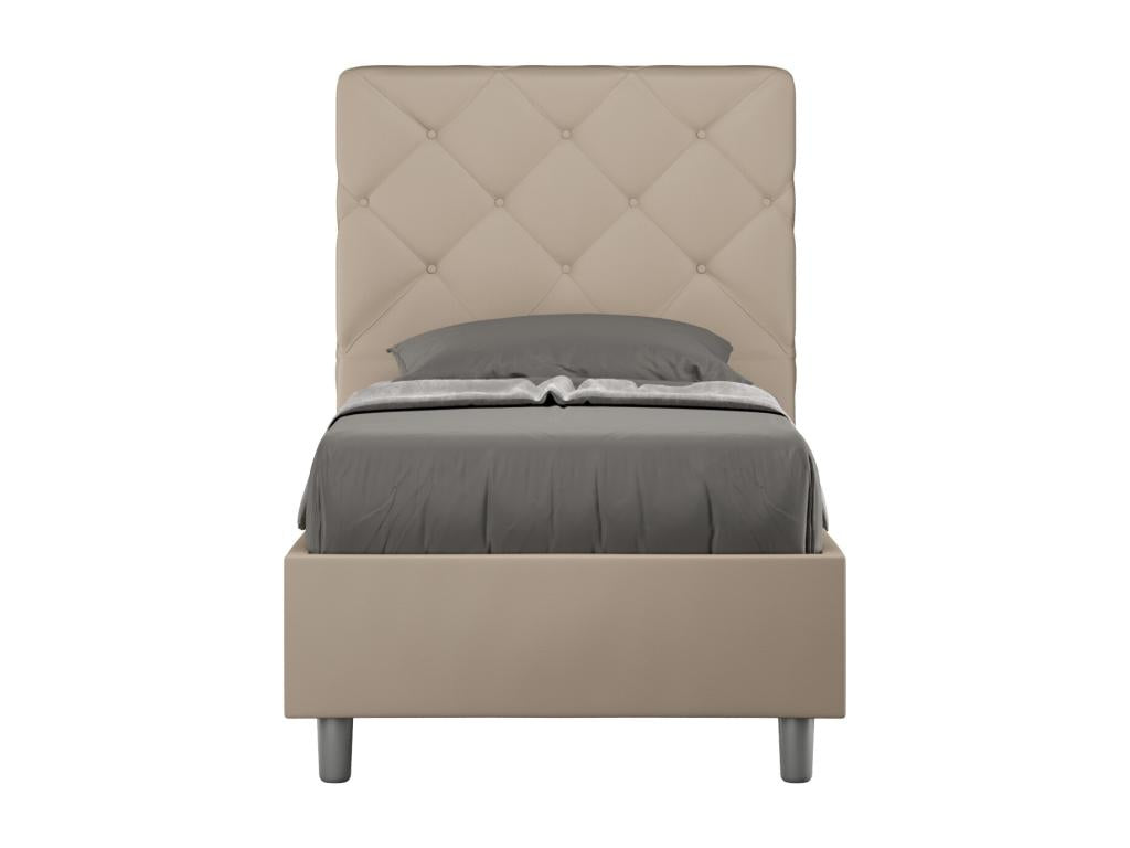 Bed - Taupe Engineered Wood, W 82.7 x D 19.7 x H 61 in