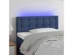 Bed with LED - Blue Polyester Fabric, W 31.5 x D 2 x H 34.6 in