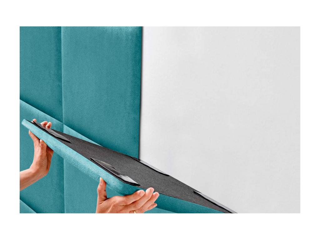 Bed - Green Microfibre, W 43.3 x D 1.6 x H 47.2 in