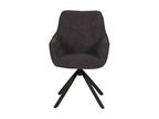 Chair - Gray Polyester Fabric, W 26.6 x D 22.4 x H 34.3 in