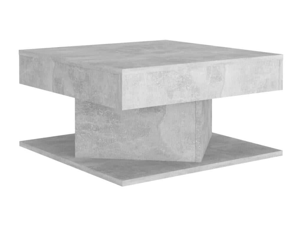 Coffee Table - Gray Engineered Wood, W 22.4 x D 22.4 x H 11.8 in