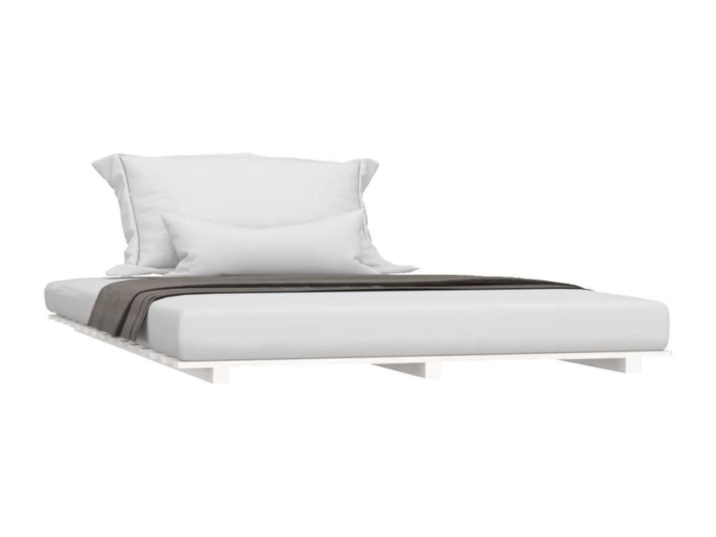 Bed - White Wood, W 78.7 x D 55.1 x H 2 in