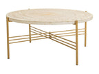 Coffee Table - White Wood, W 31.5 x D 31.5 x H 14.2 in