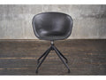 Armchair - Gray Faux Leather, W 23.6 x D 21.3 x H 31.9 in